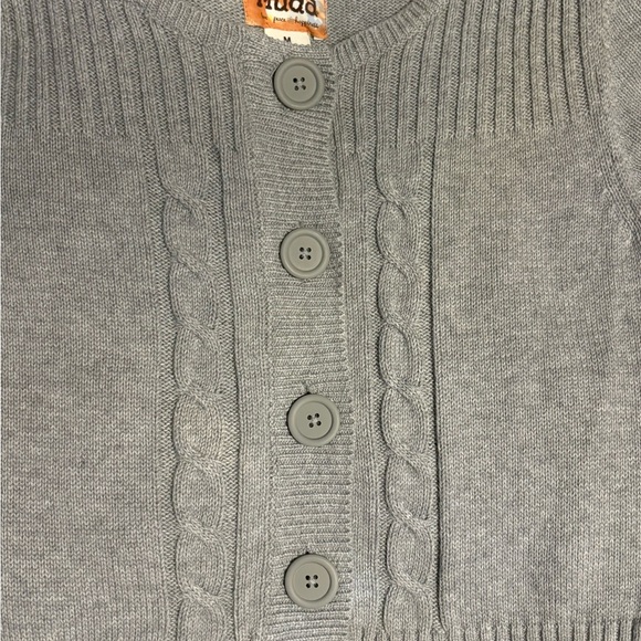 Mudd Shortsleeved Grey 5 Button Up Sweater Shirt. - Picture 6 of 6